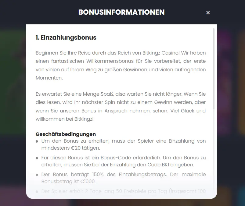 Bitkingz promocode